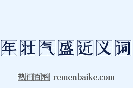 年壮气盛近义词是什么意思的图片